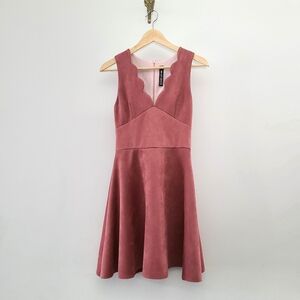 Design Lab faux suede dress, S